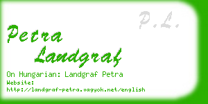 petra landgraf business card
